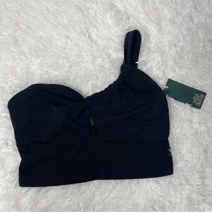 Wild Fable Black Asymmetrical Crop Top